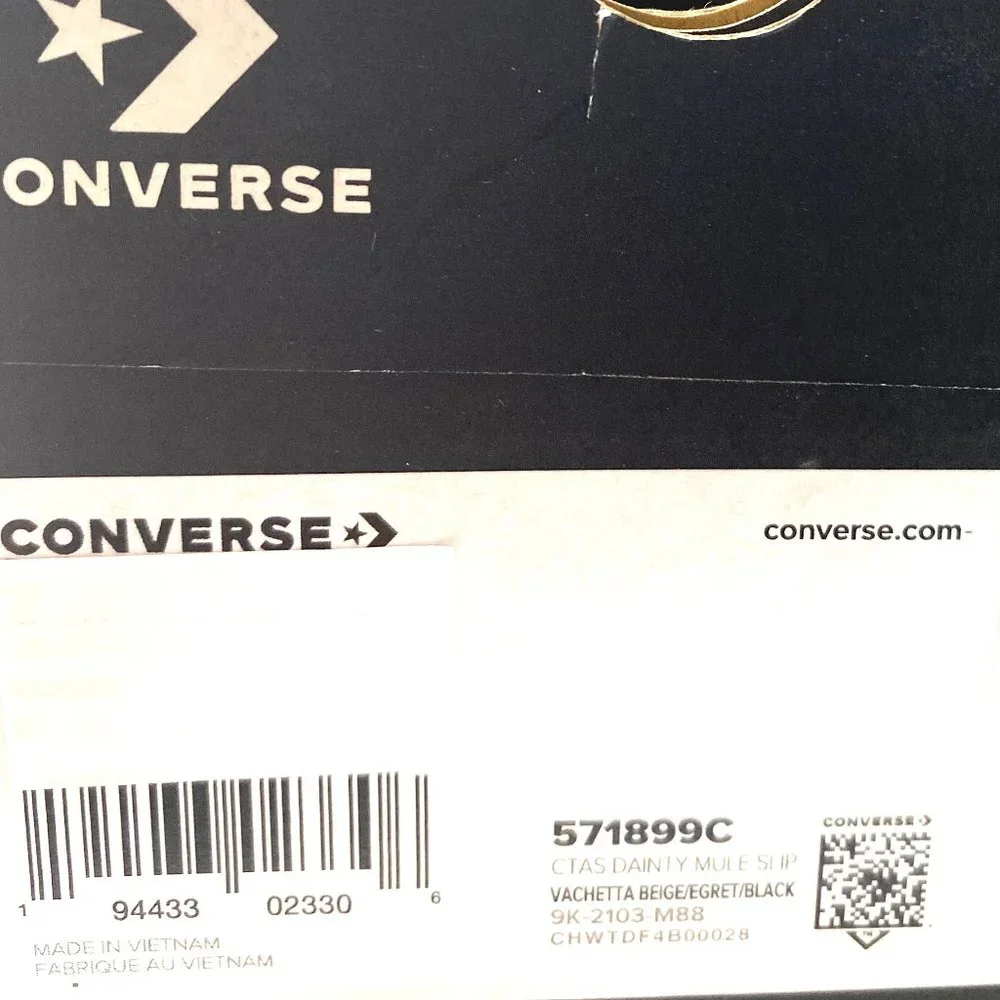 Converse Womens Size 571899C CTAS Dainty Mule Slip Vachetta Beige Canvas Sneaker - Picture 12 of 12